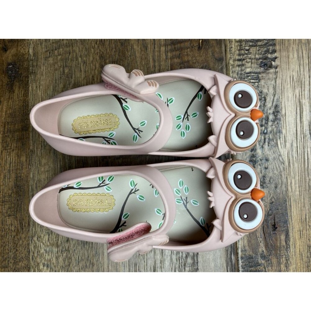 NEW Pale Pink Mini Melissa Owl Shoes 7 infant - Picture 5 of 9